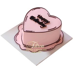 cartoon heart cake 3d